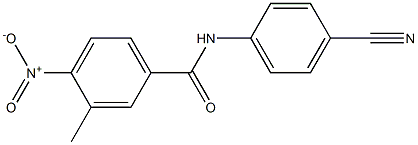 N-(4-cyanophenyl)-3-methyl-4-nitrobenzamide 구조식 이미지