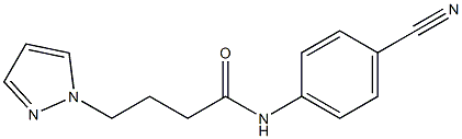 N-(4-cyanophenyl)-4-(1H-pyrazol-1-yl)butanamide Structure