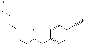 N-(4-cyanophenyl)-4-(2-hydroxyethoxy)butanamide 구조식 이미지