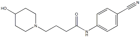N-(4-cyanophenyl)-4-(4-hydroxypiperidin-1-yl)butanamide 구조식 이미지