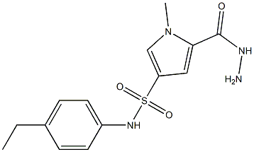 N-(4-ethylphenyl)-5-(hydrazinocarbonyl)-1-methyl-1H-pyrrole-3-sulfonamide Structure