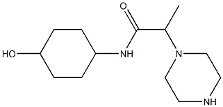 N-(4-hydroxycyclohexyl)-2-(piperazin-1-yl)propanamide Structure