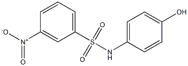 N-(4-hydroxyphenyl)-3-nitrobenzene-1-sulfonamide 구조식 이미지