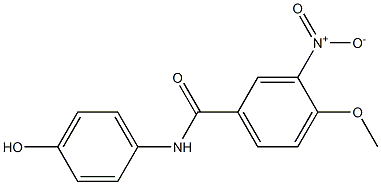 N-(4-hydroxyphenyl)-4-methoxy-3-nitrobenzamide 구조식 이미지