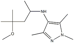 N-(4-methoxy-4-methylpentan-2-yl)-1,3,5-trimethyl-1H-pyrazol-4-amine Structure