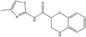 N-(4-methyl-1,3-thiazol-2-yl)-3,4-dihydro-2H-1,4-benzoxazine-2-carboxamide Structure