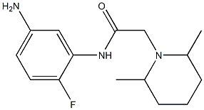 N-(5-amino-2-fluorophenyl)-2-(2,6-dimethylpiperidin-1-yl)acetamide 구조식 이미지