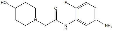N-(5-amino-2-fluorophenyl)-2-(4-hydroxypiperidin-1-yl)acetamide 구조식 이미지