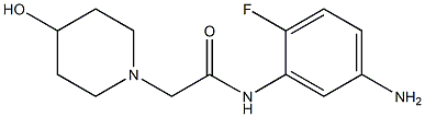 N-(5-amino-2-fluorophenyl)-2-(4-hydroxypiperidin-1-yl)acetamide Structure