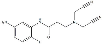 N-(5-amino-2-fluorophenyl)-3-[bis(cyanomethyl)amino]propanamide 구조식 이미지