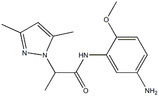 N-(5-amino-2-methoxyphenyl)-2-(3,5-dimethyl-1H-pyrazol-1-yl)propanamide 구조식 이미지