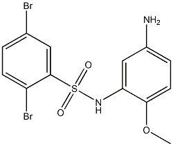 N-(5-amino-2-methoxyphenyl)-2,5-dibromobenzene-1-sulfonamide 구조식 이미지