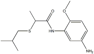 N-(5-amino-2-methoxyphenyl)-2-[(2-methylpropyl)sulfanyl]propanamide Structure