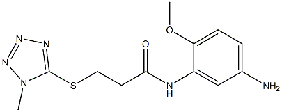 N-(5-amino-2-methoxyphenyl)-3-[(1-methyl-1H-1,2,3,4-tetrazol-5-yl)sulfanyl]propanamide 구조식 이미지