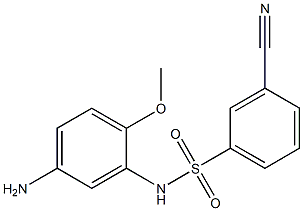 N-(5-amino-2-methoxyphenyl)-3-cyanobenzene-1-sulfonamide 구조식 이미지