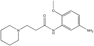 N-(5-amino-2-methoxyphenyl)-3-piperidin-1-ylpropanamide 구조식 이미지