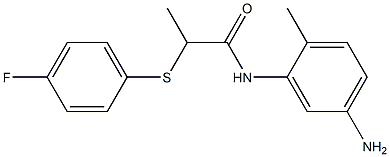 N-(5-amino-2-methylphenyl)-2-[(4-fluorophenyl)sulfanyl]propanamide Structure