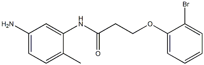 N-(5-amino-2-methylphenyl)-3-(2-bromophenoxy)propanamide 구조식 이미지