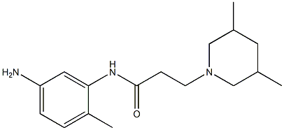 N-(5-amino-2-methylphenyl)-3-(3,5-dimethylpiperidin-1-yl)propanamide 구조식 이미지