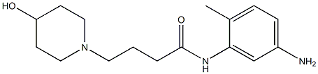 N-(5-amino-2-methylphenyl)-4-(4-hydroxypiperidin-1-yl)butanamide 구조식 이미지