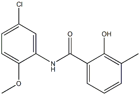 N-(5-chloro-2-methoxyphenyl)-2-hydroxy-3-methylbenzamide 구조식 이미지