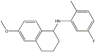 N-(5-fluoro-2-methylphenyl)-6-methoxy-1,2,3,4-tetrahydronaphthalen-1-amine 구조식 이미지