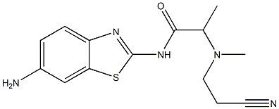 N-(6-amino-1,3-benzothiazol-2-yl)-2-[(2-cyanoethyl)(methyl)amino]propanamide 구조식 이미지