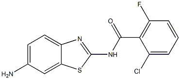 N-(6-amino-1,3-benzothiazol-2-yl)-2-chloro-6-fluorobenzamide 구조식 이미지