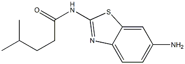 N-(6-amino-1,3-benzothiazol-2-yl)-4-methylpentanamide Structure