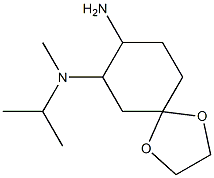 N-(8-amino-1,4-dioxaspiro[4.5]dec-7-yl)-N-isopropyl-N-methylamine 구조식 이미지