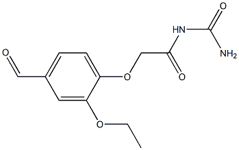 N-(aminocarbonyl)-2-(2-ethoxy-4-formylphenoxy)acetamide 구조식 이미지