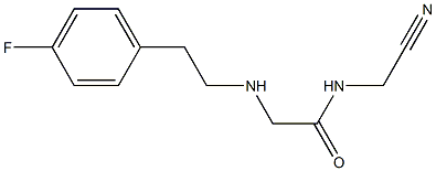 N-(cyanomethyl)-2-{[2-(4-fluorophenyl)ethyl]amino}acetamide 구조식 이미지