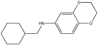 N-(cyclohexylmethyl)-2,3-dihydro-1,4-benzodioxin-6-amine 구조식 이미지