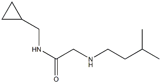 N-(cyclopropylmethyl)-2-[(3-methylbutyl)amino]acetamide 구조식 이미지