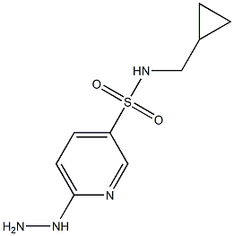 N-(cyclopropylmethyl)-6-hydrazinylpyridine-3-sulfonamide 구조식 이미지