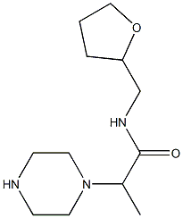 N-(oxolan-2-ylmethyl)-2-(piperazin-1-yl)propanamide Structure