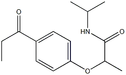 N-(propan-2-yl)-2-(4-propanoylphenoxy)propanamide Structure