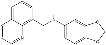 N-(quinolin-8-ylmethyl)-2H-1,3-benzodioxol-5-amine Structure