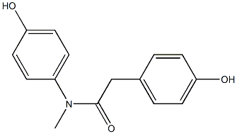 N,2-bis(4-hydroxyphenyl)-N-methylacetamide 구조식 이미지