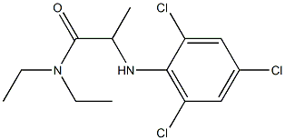 N,N-diethyl-2-[(2,4,6-trichlorophenyl)amino]propanamide 구조식 이미지