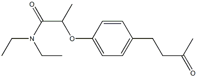 N,N-diethyl-2-[4-(3-oxobutyl)phenoxy]propanamide Structure