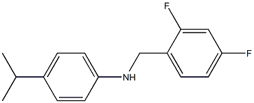 N-[(2,4-difluorophenyl)methyl]-4-(propan-2-yl)aniline 구조식 이미지