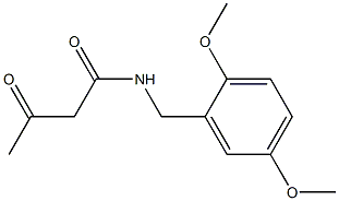 N-[(2,5-dimethoxyphenyl)methyl]-3-oxobutanamide 구조식 이미지