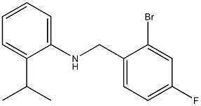 N-[(2-bromo-4-fluorophenyl)methyl]-2-(propan-2-yl)aniline 구조식 이미지