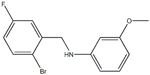 N-[(2-bromo-5-fluorophenyl)methyl]-3-methoxyaniline 구조식 이미지