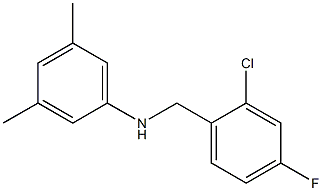 N-[(2-chloro-4-fluorophenyl)methyl]-3,5-dimethylaniline 구조식 이미지