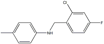 N-[(2-chloro-4-fluorophenyl)methyl]-4-methylaniline 구조식 이미지