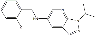 N-[(2-chlorophenyl)methyl]-1-(propan-2-yl)-1H-pyrazolo[3,4-b]pyridin-5-amine 구조식 이미지