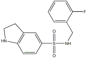 N-[(2-fluorophenyl)methyl]-2,3-dihydro-1H-indole-5-sulfonamide 구조식 이미지