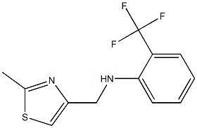 N-[(2-methyl-1,3-thiazol-4-yl)methyl]-2-(trifluoromethyl)aniline 구조식 이미지